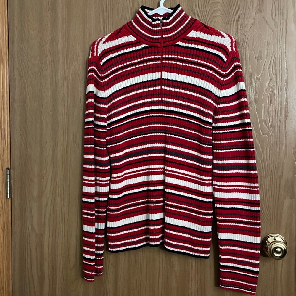 Tommy Hilfiger quarter zipped mock neck sweater, size XL